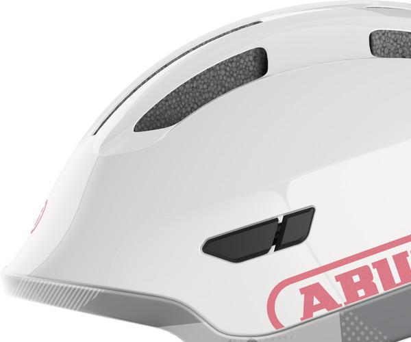 Abus Smiley 3.0 ACE LED S shiny white kinder helm