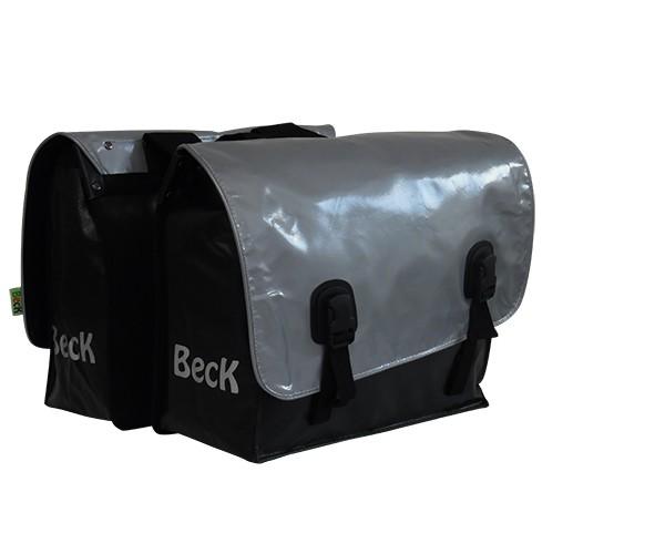 Beck Classic zwart-zilver dubbele fietstas