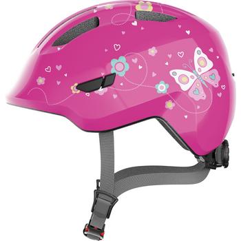 Abus Smiley 3.0 M pink butterfly shiny kinder helm
