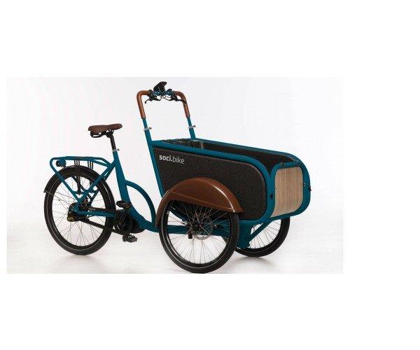 Soci.bike Family Cargo blauw elektrische bakfiets