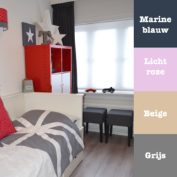 1 persoons dekbedovertrek marine beige of grijs