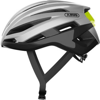 Abus Stormchaser L gleam silver race helm