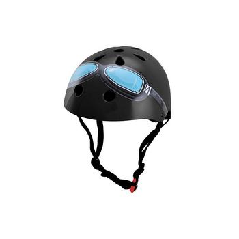 Kiddimoto black goggle Medium helm