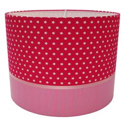 Lampenkap roze ster/streep (40cm doorsnede)