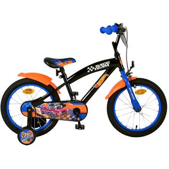 Volare Hot Wheels cruiser zwart-oranje-blauw 16inch Jongensfiets
