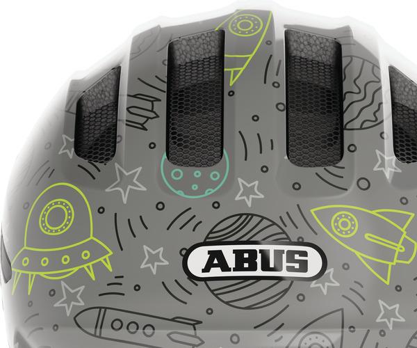 Abus Smiley 3.0 LED S grey space shiny kinder helm 2