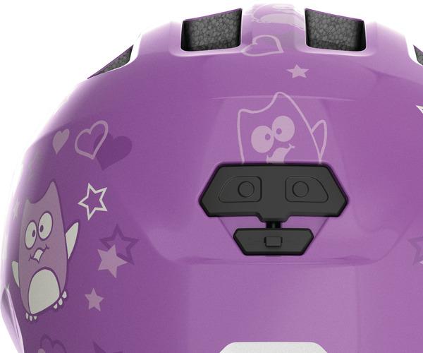 Abus Smiley 3.0 M purple star shiny kinder helm 3