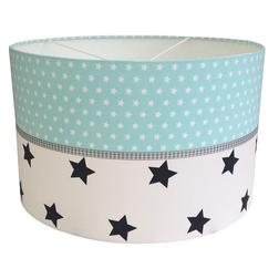 Lampenkap mint/grijs stars