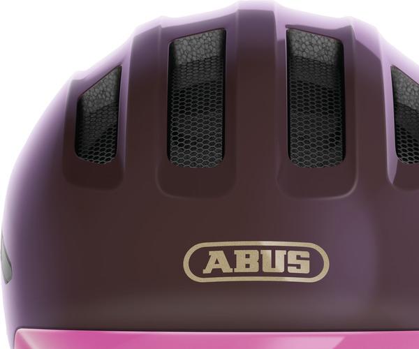 Abus Smiley 3.0 ACE LED M royal purple kinder helm 2