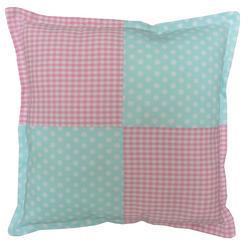 Kussen mint / licht roze