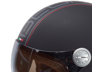 Jet helm Beon Design Luxe mat zwart enkel vizier