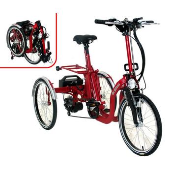 DiBlasi R34 rood opvouwbare elektrische driewieler met opties Demo-model