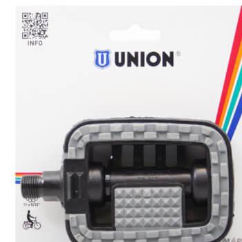 Union pedalen 807 anti-slip zwart grijze inleg op