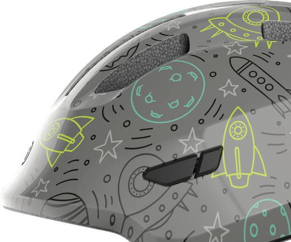 Abus Smiley 3.0 LED S grey space shiny kinder helm
