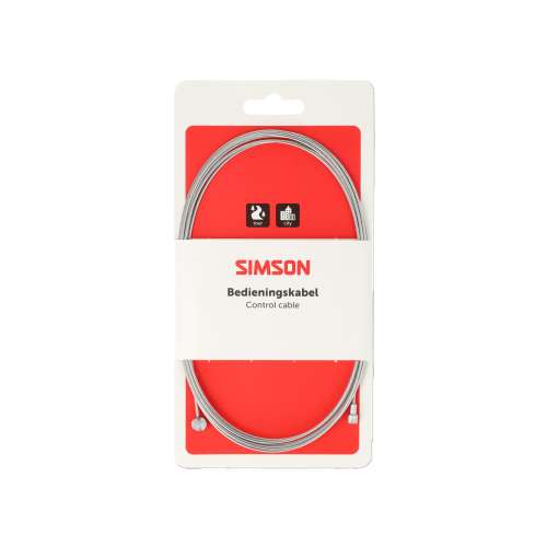 Simson rem binnenkabel rvs 2.35m 2 nippels ton/pee