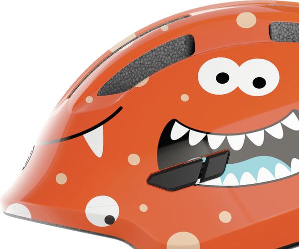 Abus Smiley 3.0 S orange monster shiny kinder helm