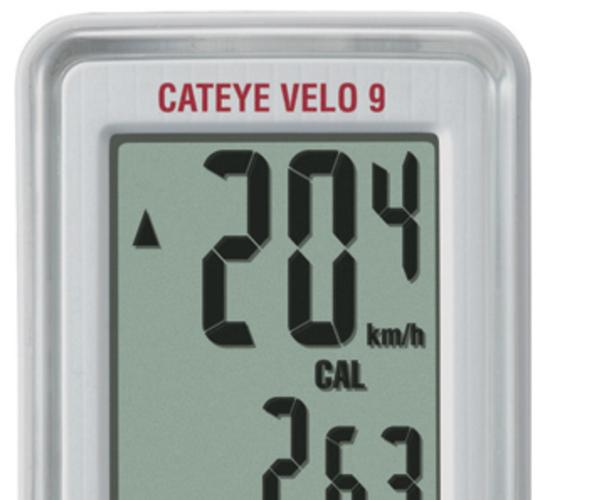 Cateye Velo 9 wit fietscomputer
