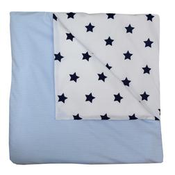Dekbedovertrek licht blauw / sterren