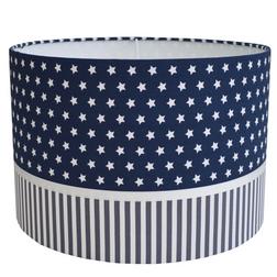 Lampenkap marine blauw / grijs