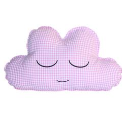 Kussen wolk licht roze ruit