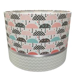 Lampenkap mint groen zigzag en parapluutjes