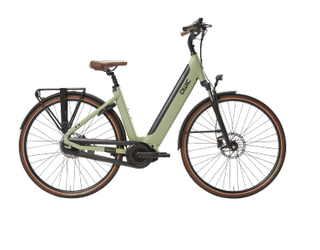 Qwic E-bike Premium  i MN7+  Dames Middenmotor Khaki Green  400Wh accu