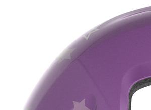 Abus Smiley 3.0 M purple star shiny kinder helm 4