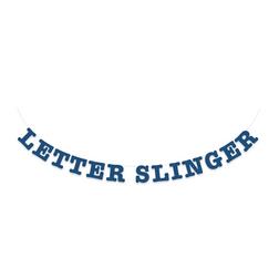 Letterslinger kobalt blauw