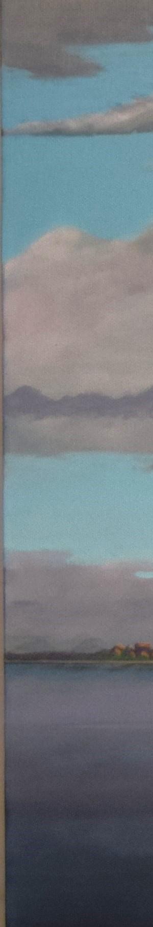 Het Markermeer  olieverf op doek  150 x50 cm