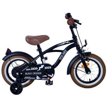 Volare Black Cruiser 12inch zwart Jongensfiets