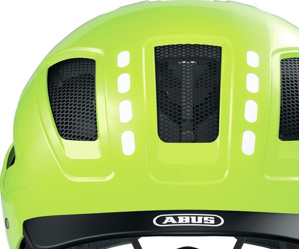 Abus Hyban 2.0 LED L signal yellow fiets helm 2