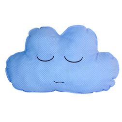 Kussen wolk licht blauw stip