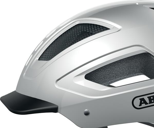 Abus Hyban 2.0 LED XL signal silver fiets helm