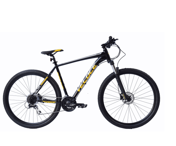 Veloce Outrage 603  27,5inch zwart-geel 43cm Mountainbike