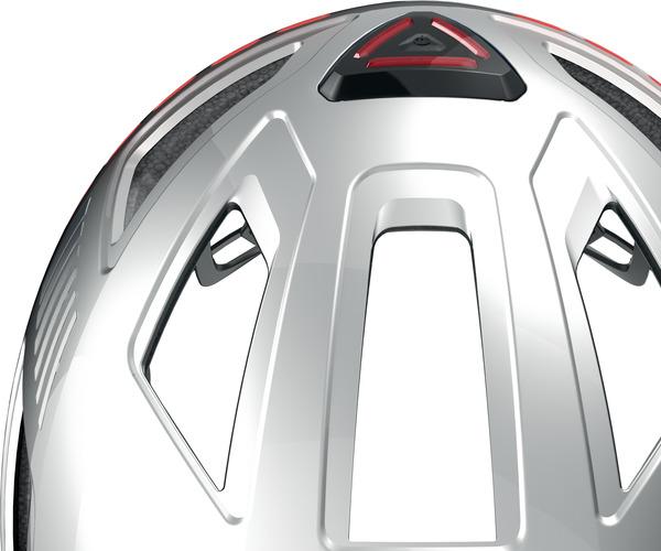 Abus Hyban 2.0 LED XL signal silver fiets helm 4