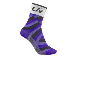 Liv Race Day Sock White/purple Xs/s