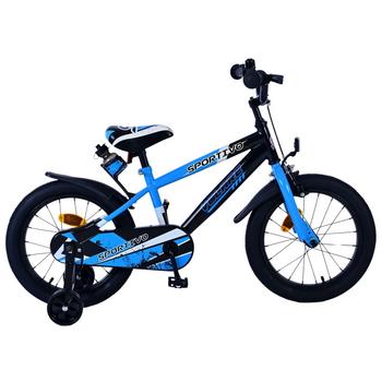 Volare Sportivo 16inch zwart-blauw Jongensfiets