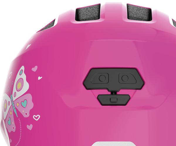 Abus Smiley 3.0 M pink butterfly shiny kinder helm 3