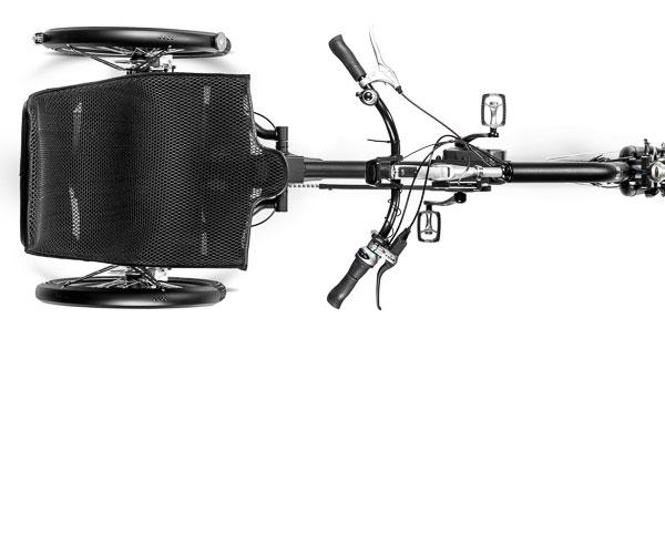 Huka Cortes 8-speed matzwart elektrische volwassen driewieler