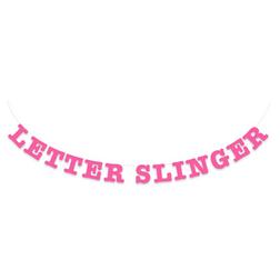 letterslinger fuchsia roze