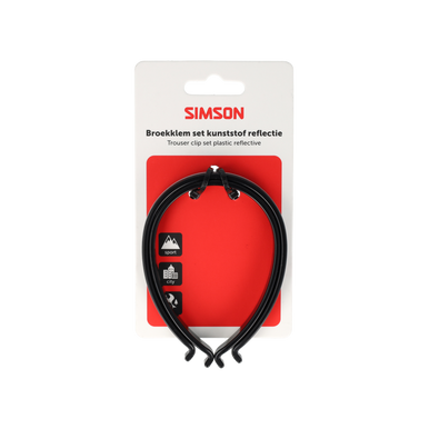 Simson Broekklemmen kunststof met reflectie