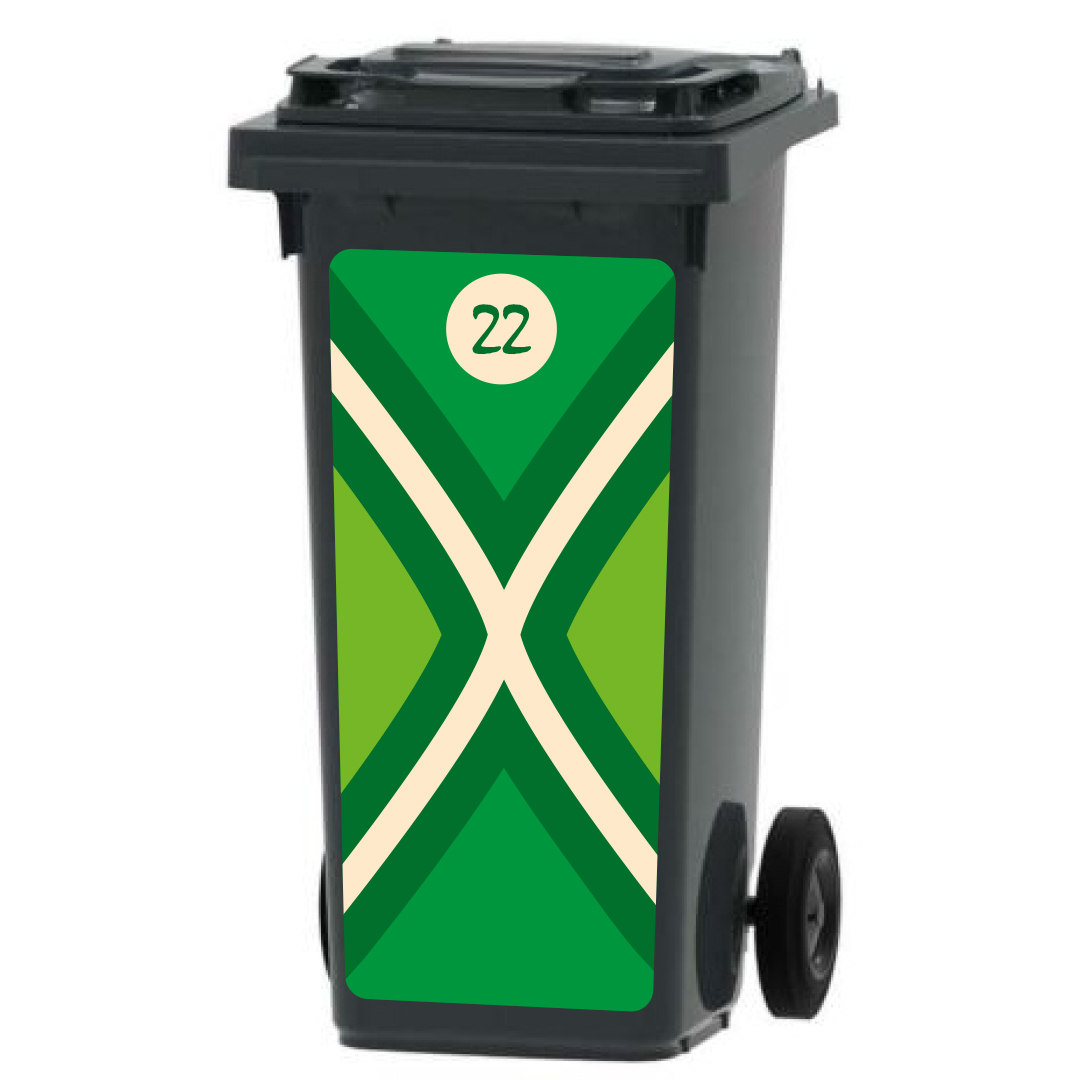 Containersticker - Achterhoekse vlag met huisnummer