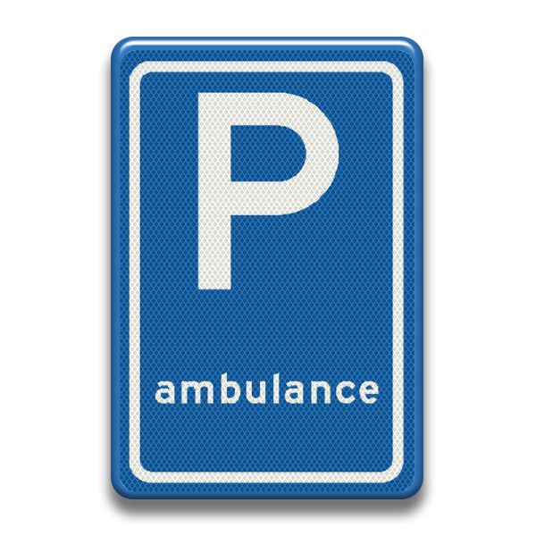 Verkeersbord RVV - E08k Parkeergelegenheid voor ambulance