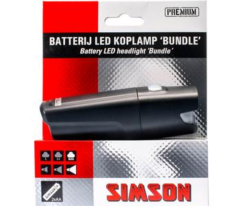 Simson koplamp Bundle batterij 25 lux stuurbocht