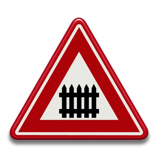 Verkeersbord RVV J10 - Overweg met slagbomen