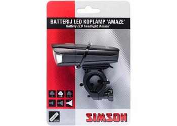 Simson koplamp Amaze batterij 25 lux stuurbocht