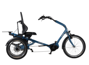 Huka Cortes 8-speed Bafang metallic blauw elektrische volwassen driewieler