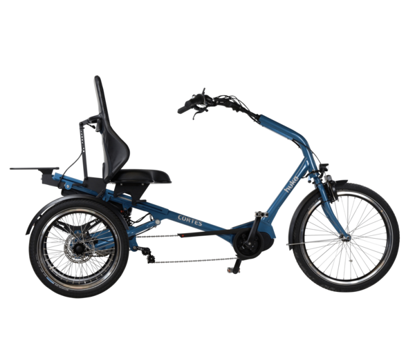 Huka Cortes Comfort deluxe 8-speed Steps metallic blauw elektrische volwassen driewieler