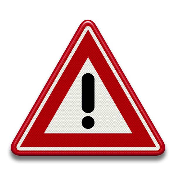 Verkeersbord RVV - J37 Gevaar