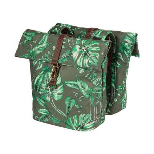 Basil fietstas dubbel Ever-Green thyme groen 28-32